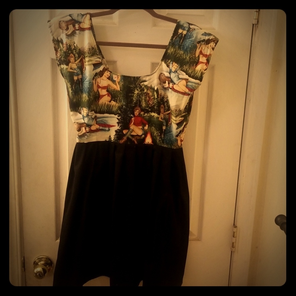 Custom Rusty Cuts Camp Pinup Dress